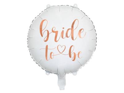 Opakowanie Balon foliowy Bride to be biały 45cm