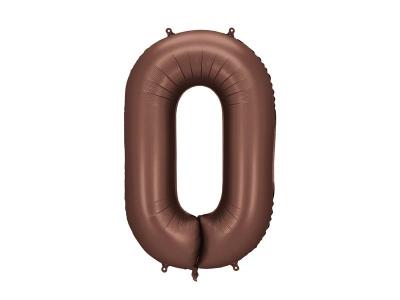 Opakowanie Balon foliowy cyfra 0 86cm mocca