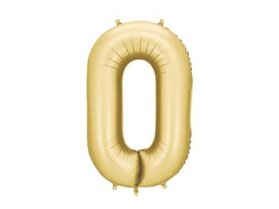 Opakowanie Balon foliowy cyfra 0 86cm złoty