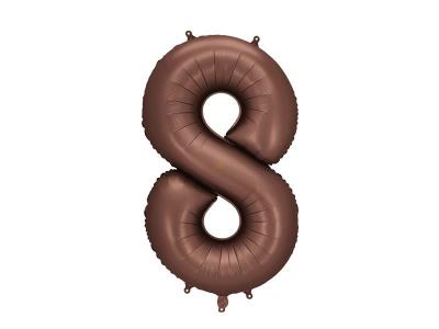 Opakowanie Balon foliowy cyfra 8 86cm mocca