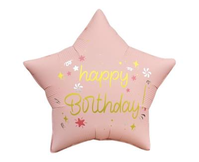 Opakowanie Balon foliowy Gwiazda Happy Birthday 44cm