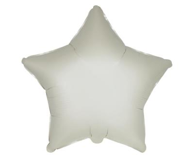 Opakowanie Balon foliowy Gwiazda satynowy pastel kremowy 45cm