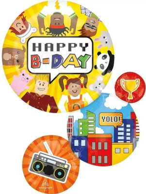 Balon foliowy H-BDAY XL 71x55cm. Wydawca: Anagram. SmakLiter.pl Opakowanie Balon foliowy H-BDAY XL 71x55cm