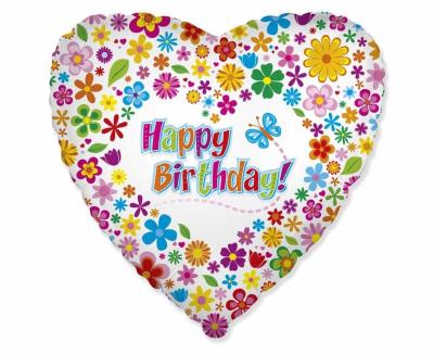 Opakowanie Balon foliowy Happy Birthday 45cm