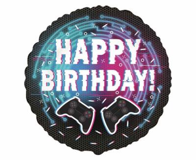 Opakowanie Balon foliowy Happy Birthday Kontroler 45cm