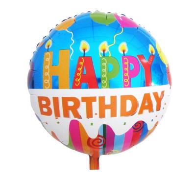 Okładka książki Balon foliowy ' HAPPY BIRTHDAY (świeczki)'  (34cm)