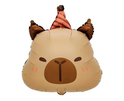 Opakowanie Balon foliowy Kapibara urodzinowa głowa 48x38cm