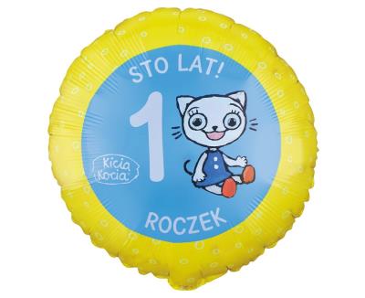 Opakowanie Balon foliowy Kicia Kocia Roczek 46cm