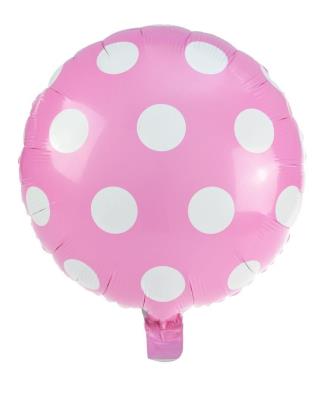 Opakowanie Balon foliowy kropki jasnoróżowy
