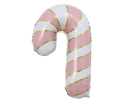 Opakowanie Balon foliowy Lizak świąteczny różowo-biały 38x6cm