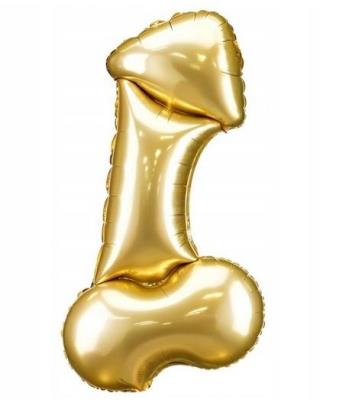 Opakowanie Balon foliowy Penis 55,5x112cm złoty