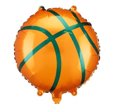 Balon foliowy Piłka do koszykówki 35x35cm. Wydawca: PartyDeco. SmakLiter.pl Opakowanie Balon foliowy Piłka do koszykówki 35x35cm