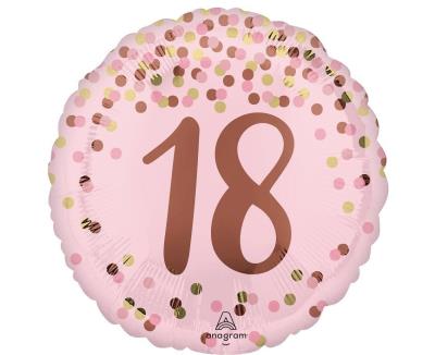 Balon foliowy Pretty pink 18th Birthday 46cm. Wydawca: Anagram. SmakLiter.pl Opakowanie Balon foliowy Pretty pink 18th Birthday 46cm