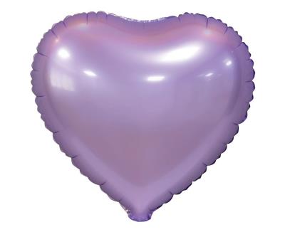 Opakowanie Balon foliowy Serce matowe liliowe 45cm