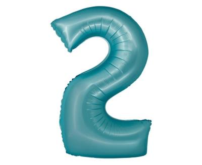 Opakowanie Balon foliowy Smart cyfra 1 niebieski matowy 76cm