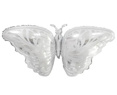 Opakowanie Balon foliowy Srebrny Motyl 87x44cm