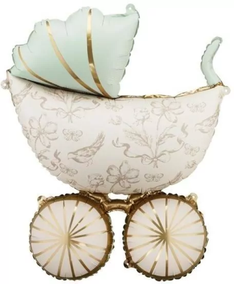 Balon foliowy Wózek 67x96cm. Wydawca: PartyDeco. SmakLiter.pl Opakowanie Balon foliowy Wózek 67x96cm