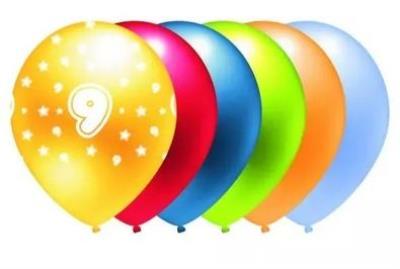 Opakowanie Balon metalik 9 mix kolorów 5szt