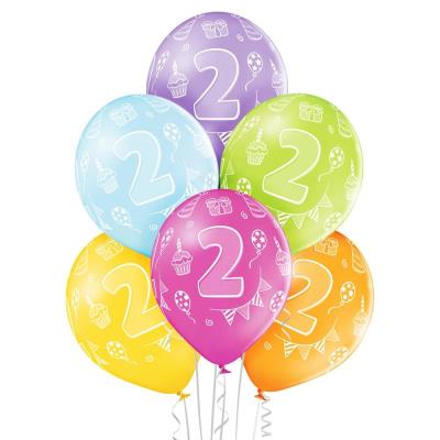 Opakowanie Balony 2 urodziny 30cm 6szt