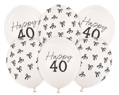 Balony 40 Pastel Off-white 30cm 6szt. Wydawca: PartyDeco. SmakLiter.pl Opakowanie Balony 40 Pastel Off-white 30cm 6szt