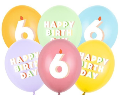 Balony 6 mix 30cm 6szt. Wydawca: PartyDeco. SmakLiter.pl Opakowanie Balony 6 mix 30cm 6szt