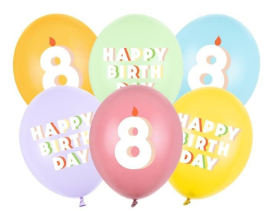 Balony 8 mix 30cm 50szt. Wydawca: PartyDeco. SmakLiter.pl Opakowanie Balony 8 mix 30cm 50szt