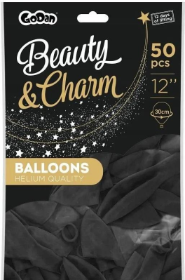 Opakowanie Balony Beauty&Charm pastelowe czarne