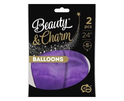 Opakowanie Balony Beauty&Charm platynowe j. fioletowe 61 2szt