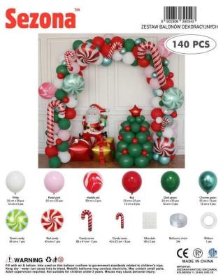 Opakowanie Balony Boże Narodzenie 140szt
