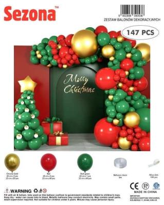 Opakowanie Balony Boże Narodzenie 147szt