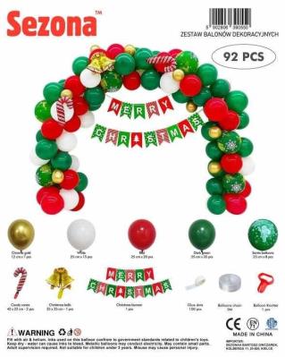 Opakowanie Balony Boże Narodzenie 92szt