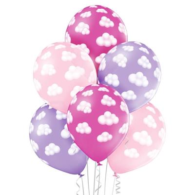 Opakowanie Balony chmurki różowe 30cm 6szt