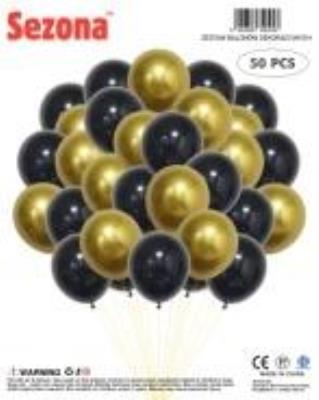 Opakowanie Balony czarno-złote 50szt