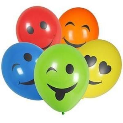 Balony Emotki 28cm 5szt. Wydawca: ARPEX. SmakLiter.pl Opakowanie Balony Emotki 28cm 5szt
