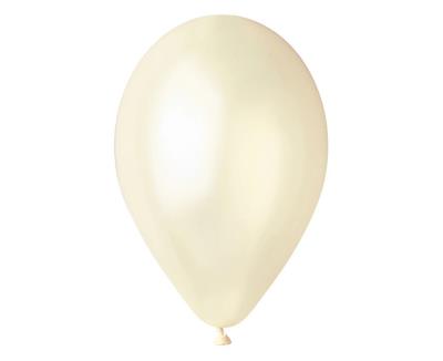 Opakowanie Balony Gemar metalik kość słoniowa 25cm 100szt