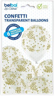 Opakowanie Balony konfetti 30cm 6szt
