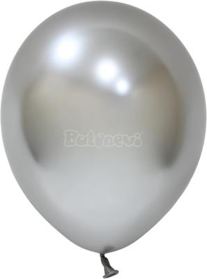 Opakowanie Balony lateksowe Chrome srebrne 25cm 50szt