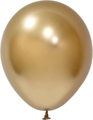 Opakowanie Balony lateksowe Chrome złote 25cm 50szt