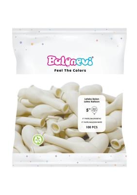 Opakowanie Balony lateksowe Pastel białe 12cm 100szt