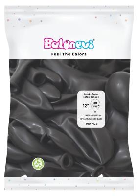 Opakowanie Balony lateksowe Pastel czarne 25cm 100szt