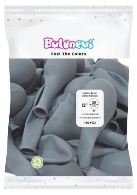 Opakowanie Balony lateksowe Pastel szare 30cm 100szt