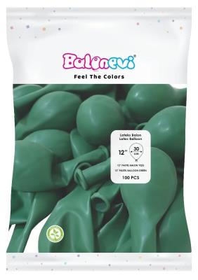 Opakowanie Balony lateksowe Pastel zielone 30cm 100szt