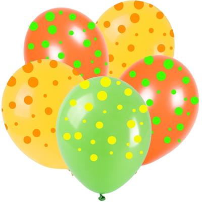 Balony neonowe kropki 28cm 5szt. Wydawca: ARPEX. SmakLiter.pl Opakowanie Balony neonowe kropki 28cm 5szt