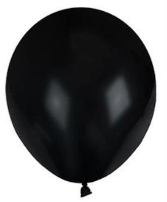 Opakowanie Balony pastelowe jednokolorowe czarne 10szt