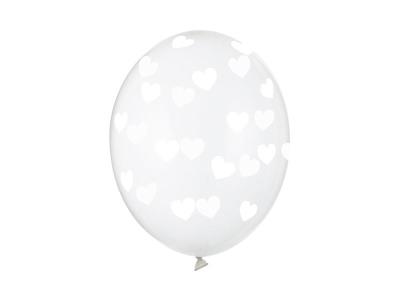 Opakowanie Balony Serduszka Crystal Clear 30cm 6szt