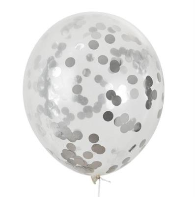Opakowanie Balony z konfetti srebrnym 30cm 5szt