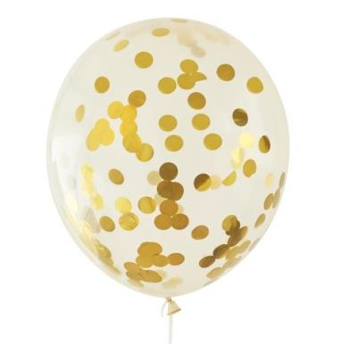 Opakowanie Balony z konfetti złotym 30cm 5szt