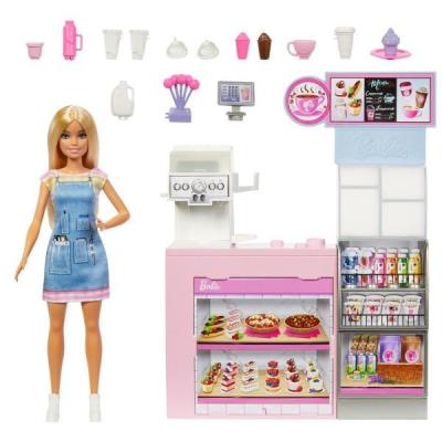 Opakowanie Barbie Kawiarnia Zestaw z lalką baristką