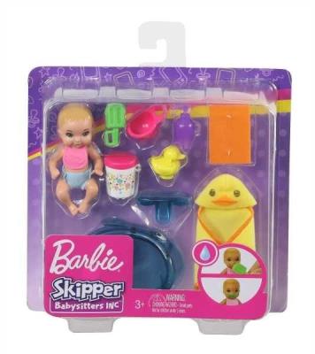 Opakowanie Barbie Lalka dziecko + akcesoria HBP34