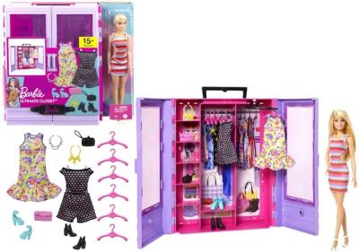 Opakowanie Barbie lalka Fashionistas i szafa na ubranka